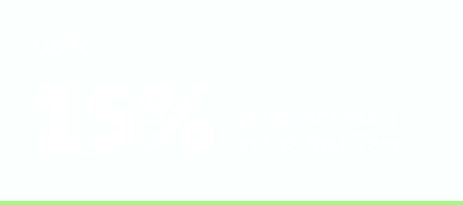 Yield increase ROI data.